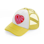 groovy love sentiments gs 08 yellow trucker hat