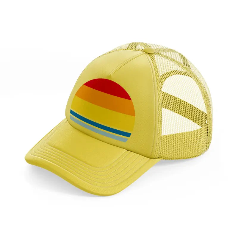 retro sun gold trucker hat