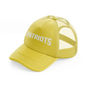 simple patriots-gold-trucker-hat