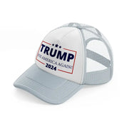 Trump 2024 Fix America Again grey Trucker Hat