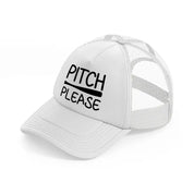 pitch please-white-trucker-hat
