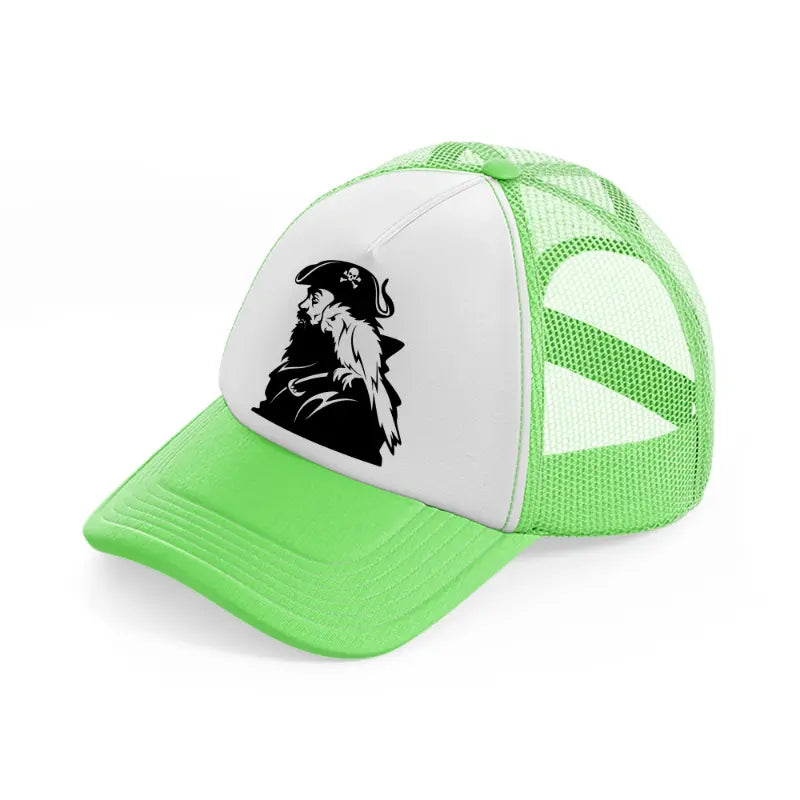pirate with cacatua-lime-green-trucker-hat