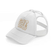 golf is my therapy-white-trucker-hat