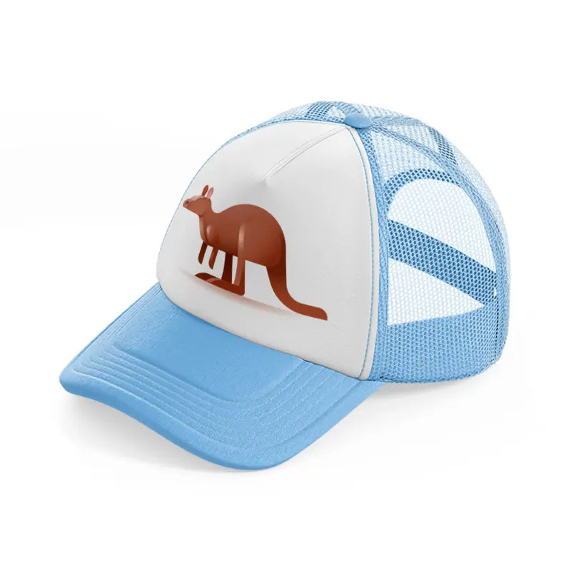 025 kangaroo sky blue trucker hat