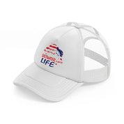 saltwater life-white-trucker-hat