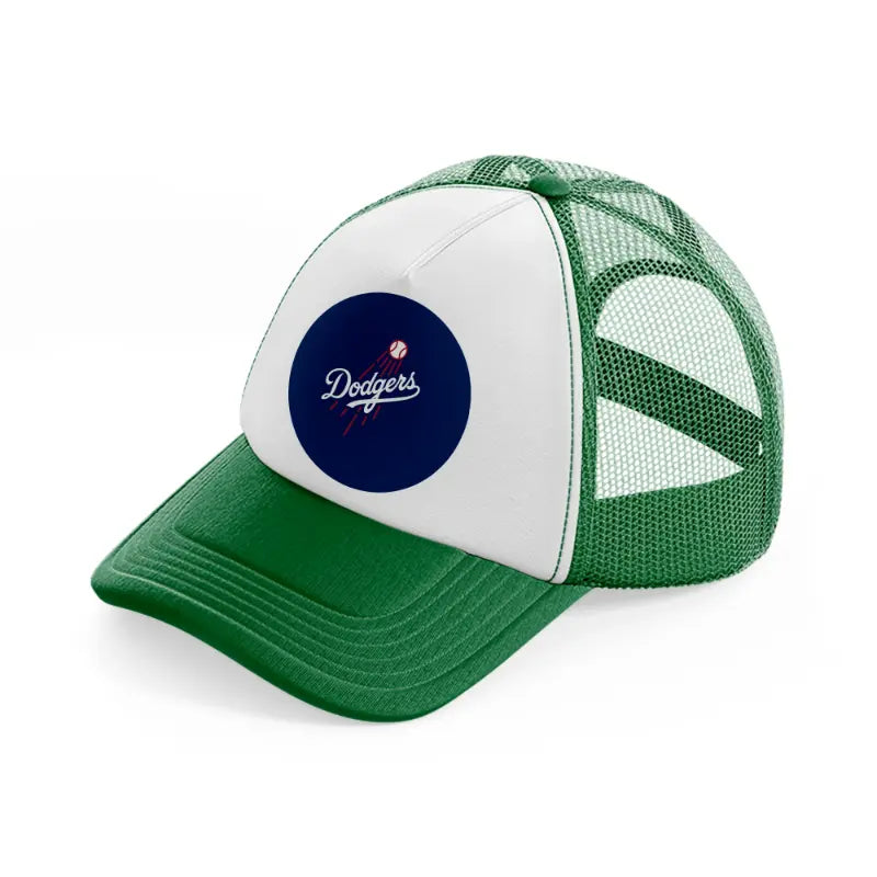 dodgers badge-green-and-white-trucker-hat