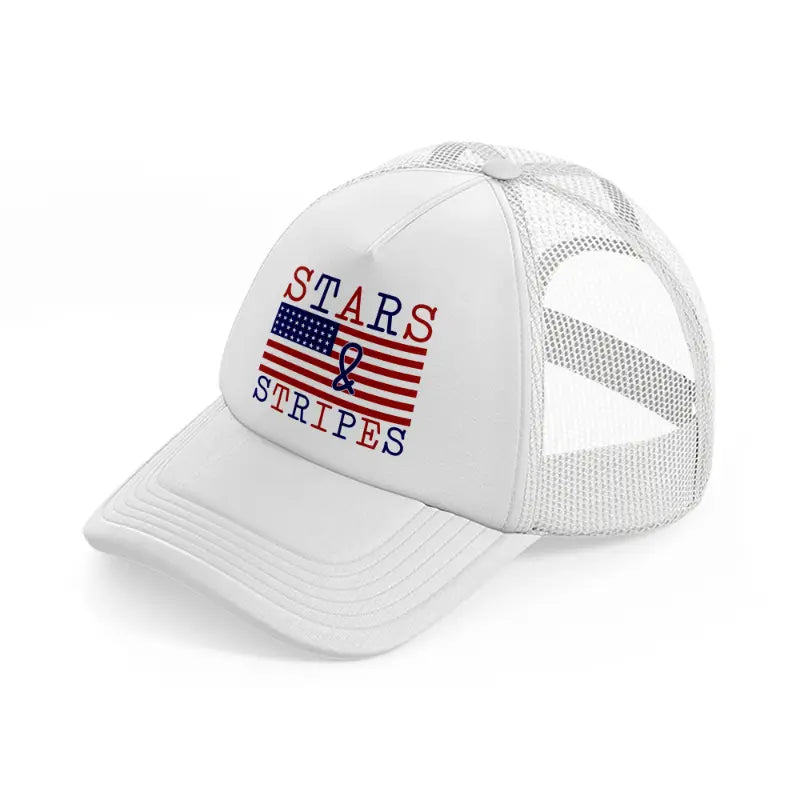 stars & stripes-010-white-trucker-hat