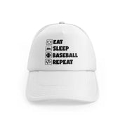 Eat Sleep Baseball Repeatwhitefront-view