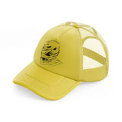 ghost mummy gold trucker hat