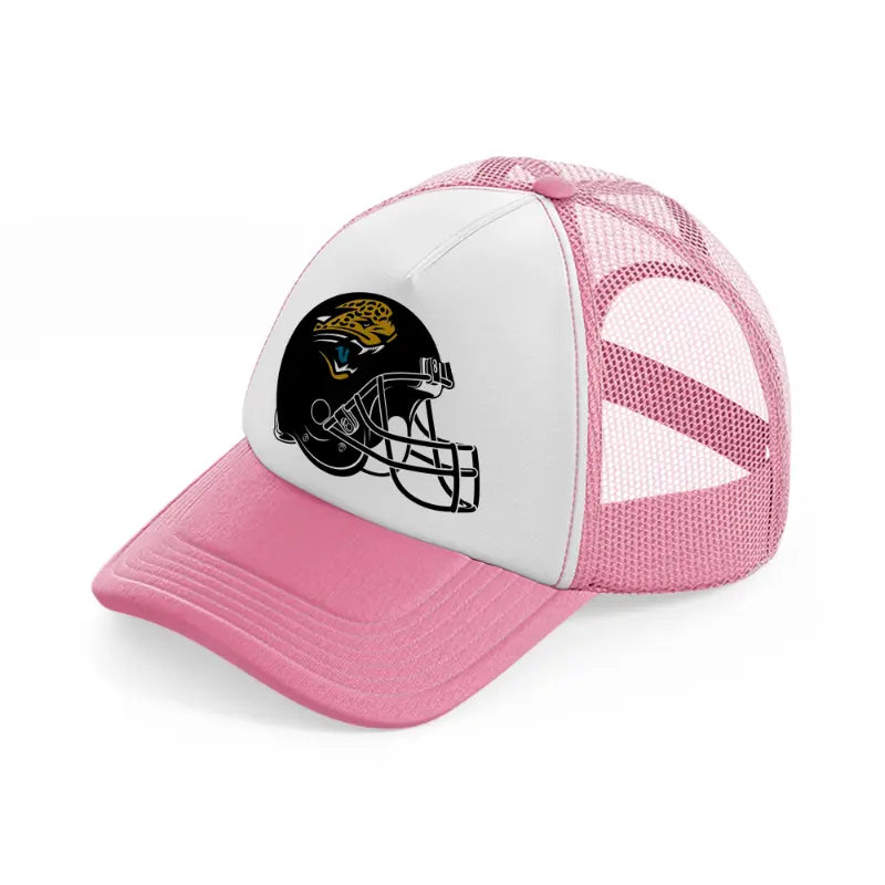 jacksonville jaguars helmet-pink-and-white-trucker-hat