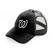 washington nationals white emblem black trucker hat