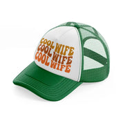 cool wife green and white trucker hat