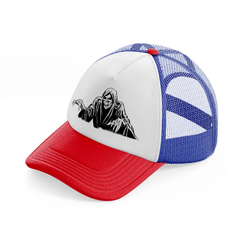 scary ghost-multicolor-trucker-hat