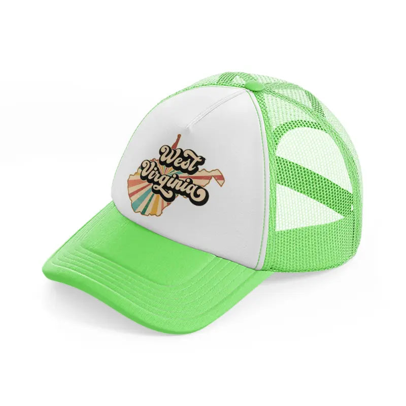west virginia-lime-green-trucker-hat