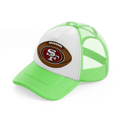 49ers american football ball-lime-green-trucker-hat