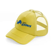 detroit lions logo-gold-trucker-hat