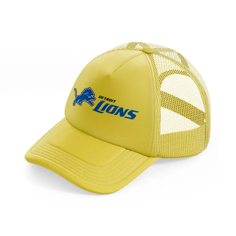detroit lions logo-gold-trucker-hat