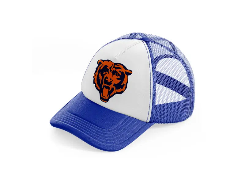 chicago bears emblem-blue-and-white-trucker-hat
