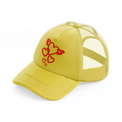 floating love-gold-trucker-hat