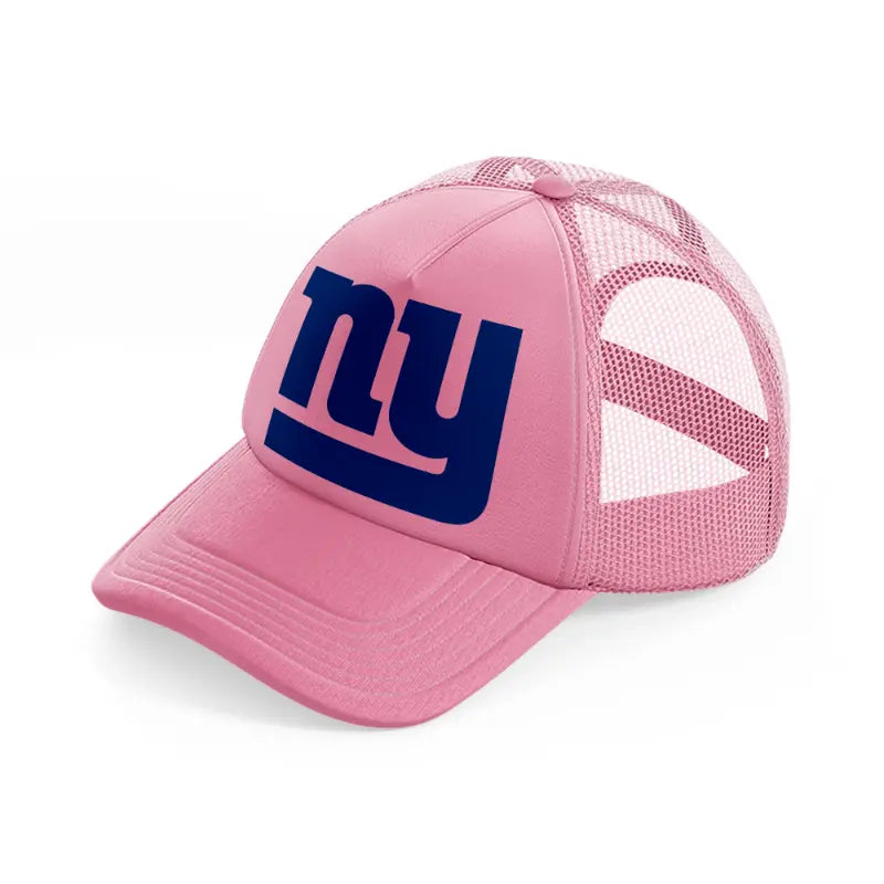 ny emblem-pink-trucker-hat