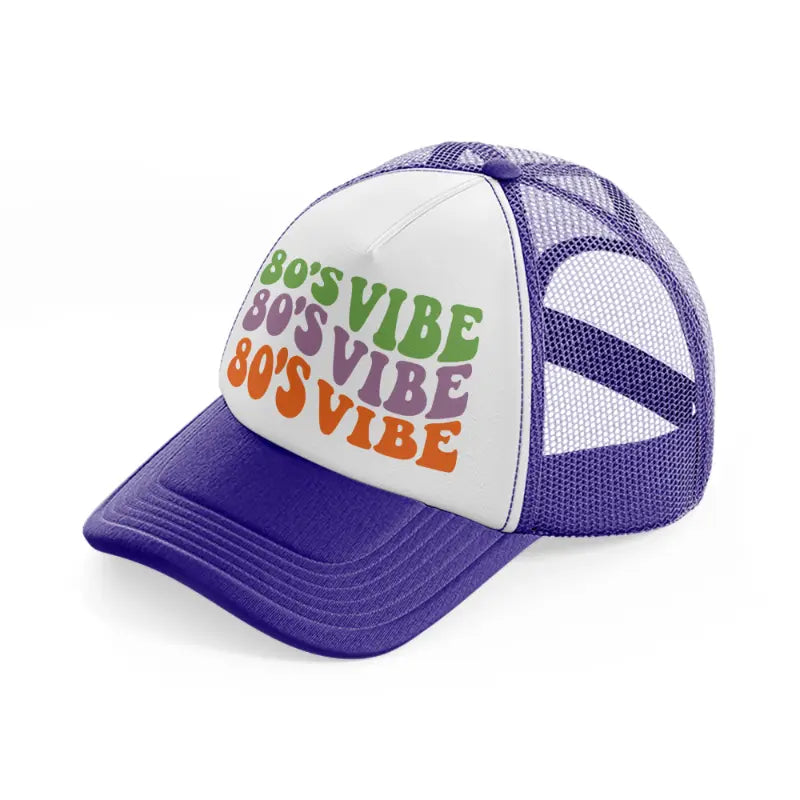 80's vibe-purple-trucker-hat