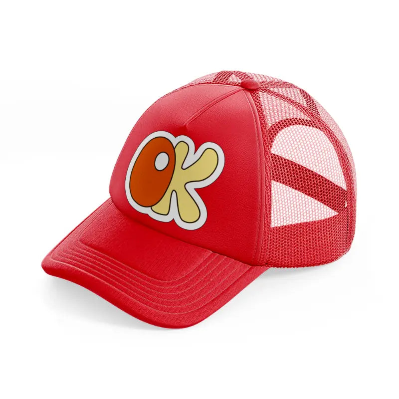 groovysticker 12 red trucker hat