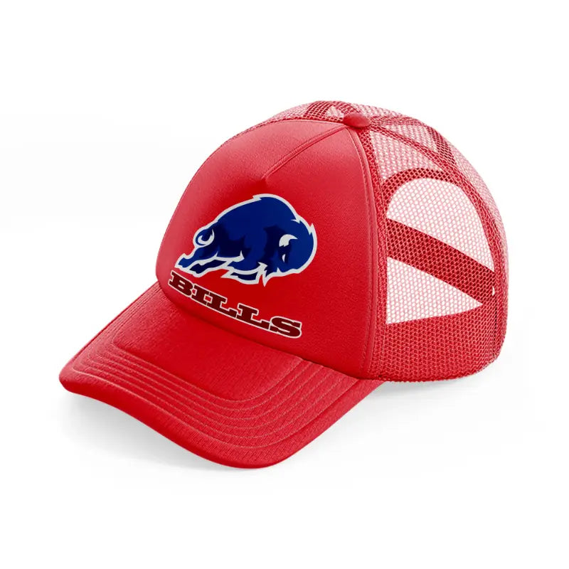 buffalo bills blue and white-red-trucker-hat