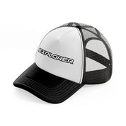 explorer black and white trucker hat