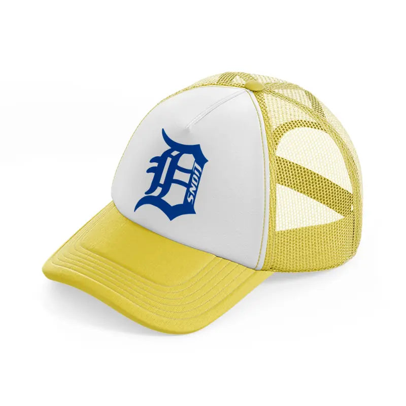 detroit lions letter-yellow-trucker-hat