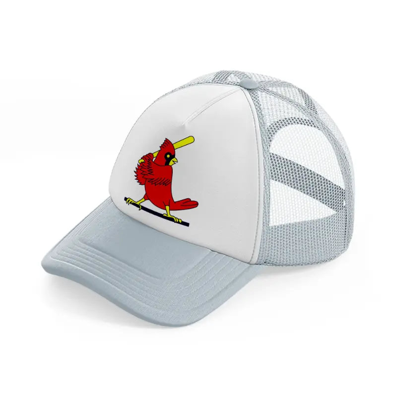 st louis cardinals bird-grey-trucker-hat
