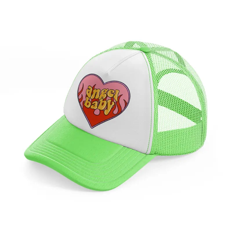 angel baby-lime-green-trucker-hat