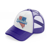 nevada flag-purple-trucker-hat