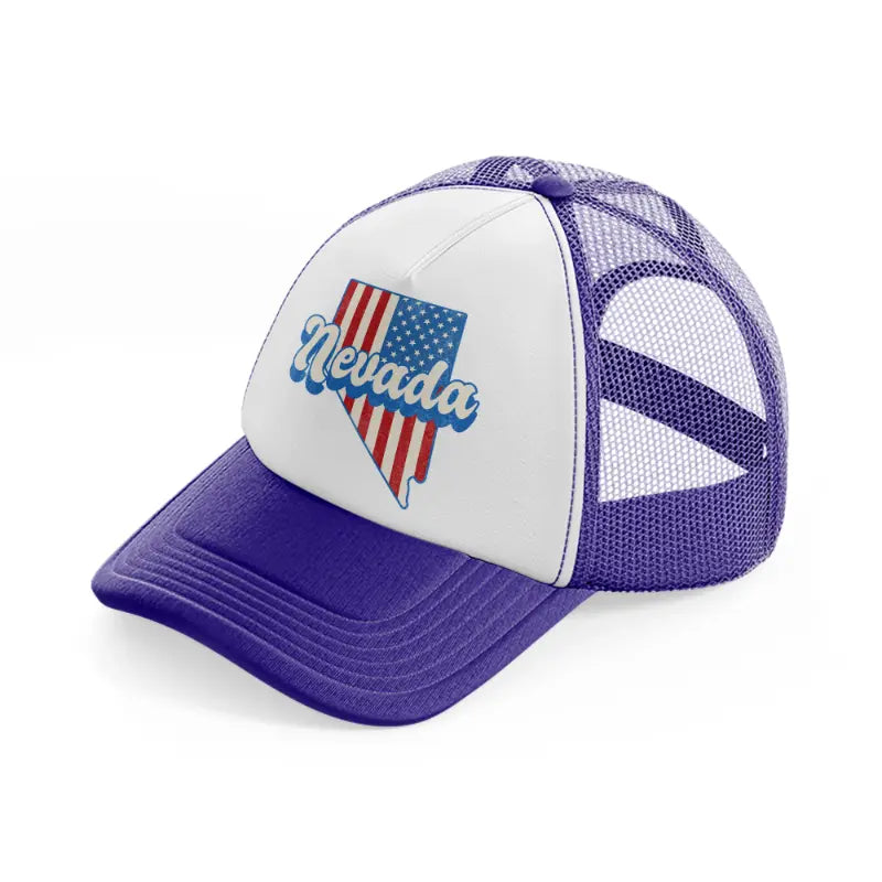 nevada flag purple trucker hat