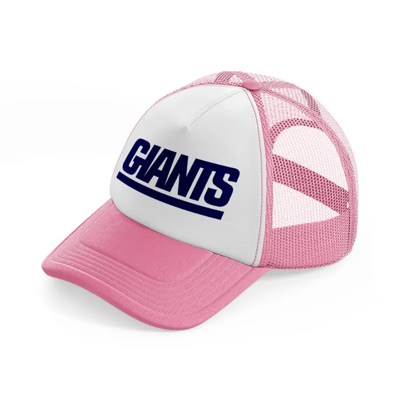 giants logo-pink-and-white-trucker-hat