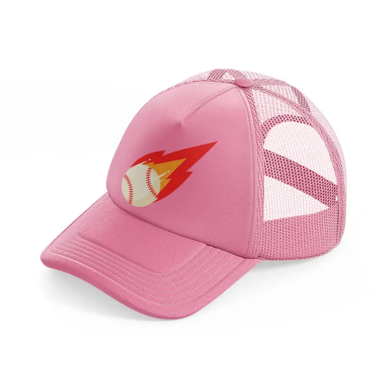 baseball speeding-pink-trucker-hat