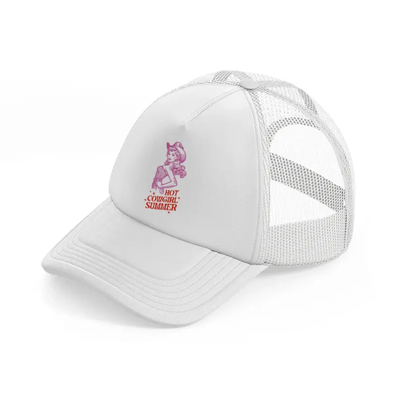 hot cowgirl summer-white-trucker-hat