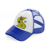 golf course-blue-and-white-trucker-hat