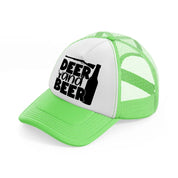 deer and beer-lime-green-trucker-hat