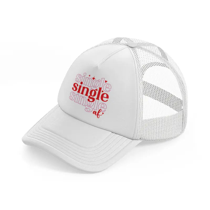 single af-white-trucker-hat