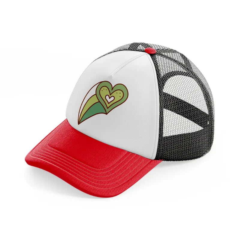 heart groovy-red-and-black-trucker-hat