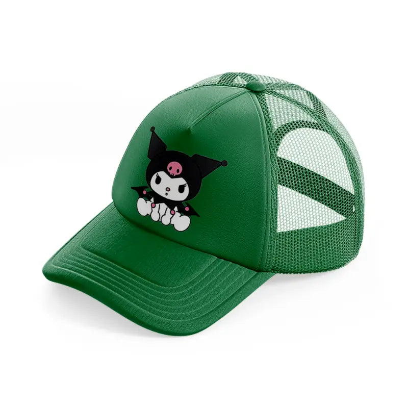 bat kitty-green-trucker-hat