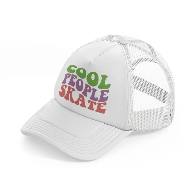 cool people skate-white-trucker-hat