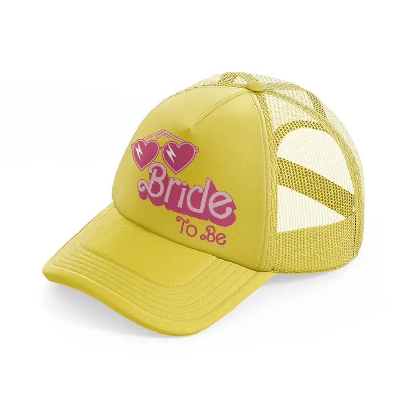 heart sunglasses bride gold trucker hat