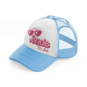 heart sunglasses bride sky blue trucker hat