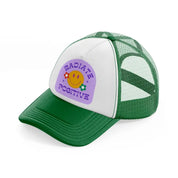 icon3 green and white trucker hat