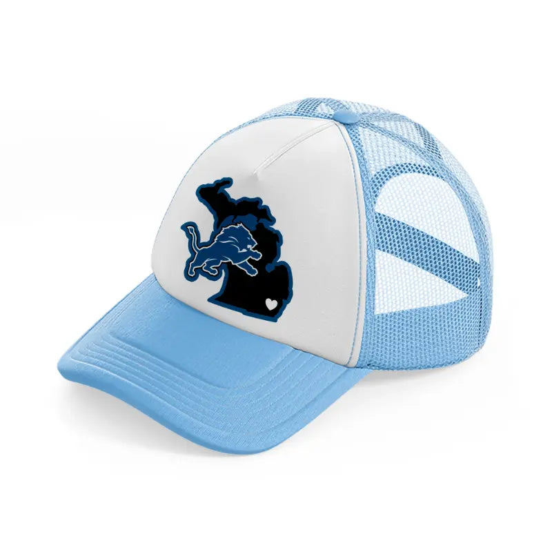 detroit lions supporter-sky-blue-trucker-hat