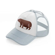 007 hippopotamus grey trucker hat