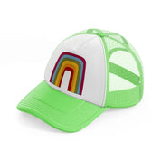 groovy shapes 03 lime green trucker hat