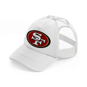 49ers logo-white-trucker-hat