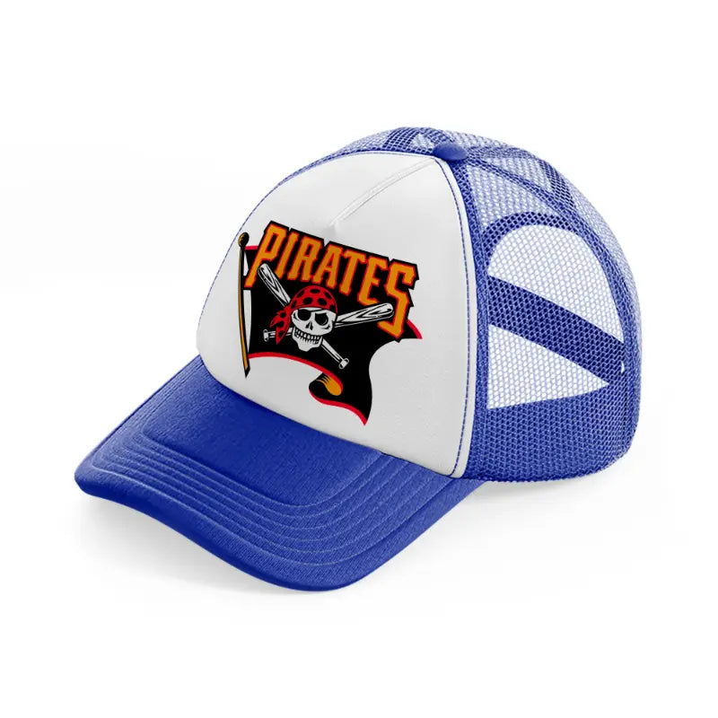 pittsburgh pirates flag-blue-and-white-trucker-hat